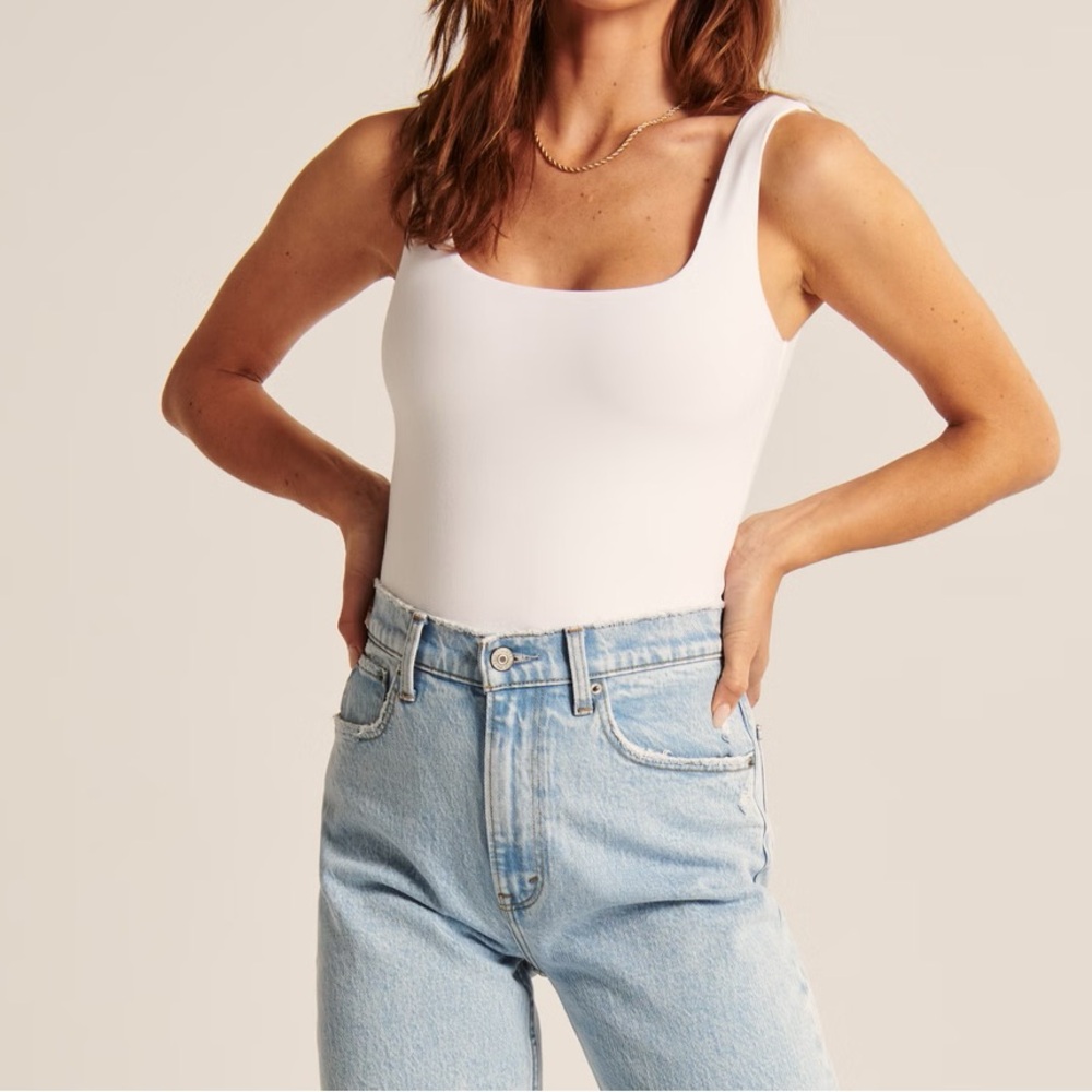 Abercrombie & Fitch - Cotton-Blend Seamless Fabric Tank Bodysuit